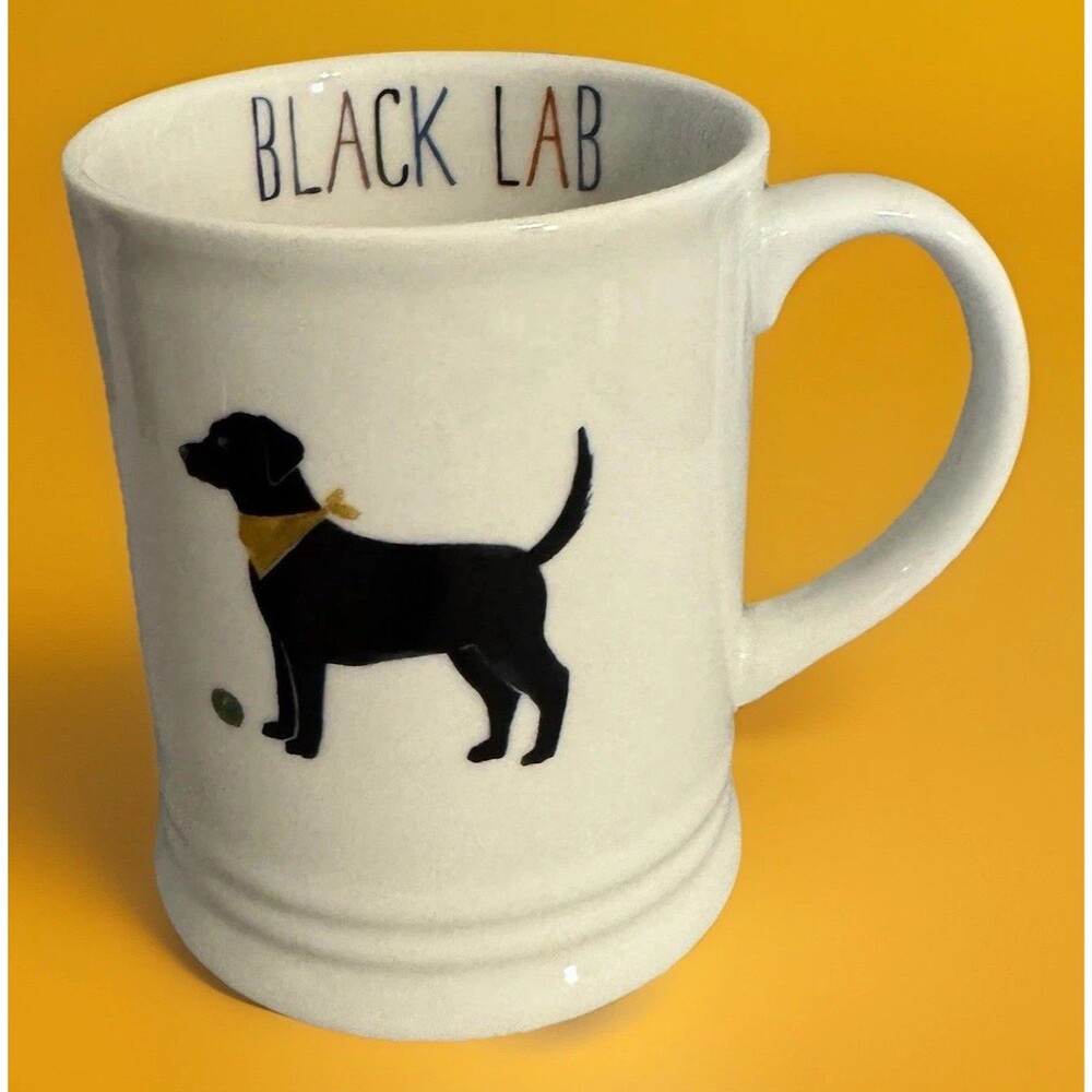 Fringe Studio BLACK LAB Dog Coffee Mug Labrador Retriever